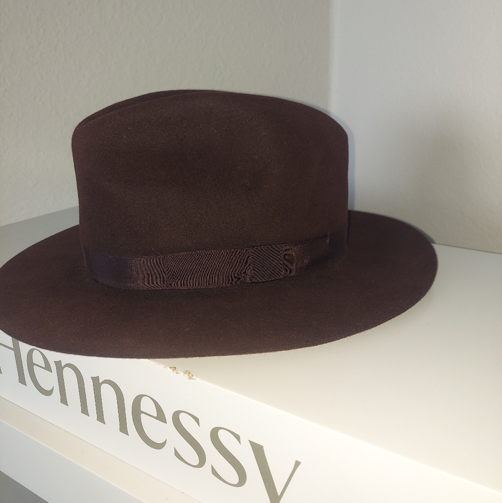 Fiorentino Felt Hat Brown - Mens Size Large